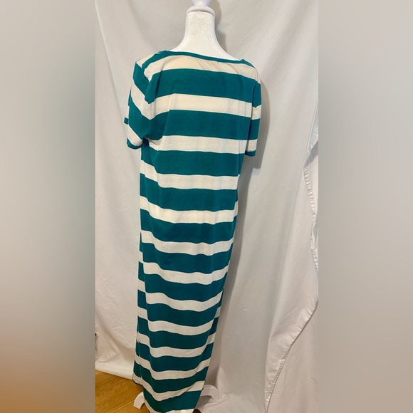J Crew Green/White Stripe Dress - XL - Picture 2 of 5
